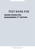 HEIZER OPERATION MANAGEMENT 9TH EDITION COMPLETE TEST BANK