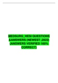MEDSURG_HESI QUESTIONS &ANSWERS ( NEWEST ,2022) (ANSWERS VERIFIED 100% CORRECT)
