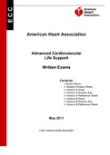 ACLS Exam Advanced Cardiovascular Life Support (2011-2020) VERSION 1
