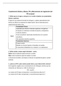 Cuestionario de Acidos y Bases - PH y Mecanismos de regulacion