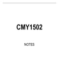CMY1502 Summarised Study Notes