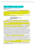 NSG 6006 Study Guide &vert; VERIFIED SOLUTION