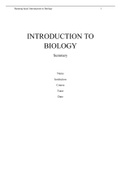 Introduction of biology