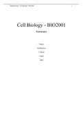 Cell Biology - BIO2001
