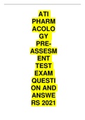 ATI PHARMACOLOGY  PRE-ASSESMENT TEST EXAM QUESTION AND ANSWERS 2021