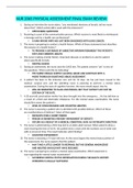 NUR 2065 PHYSICAL ASSESSMENT FINAL EXAM REVIEW&colon;