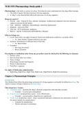 NUR 3191 Pharmacology Study guide 1 