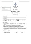 PAPER 1 Chemistry Mock Upper Sixth Form March 2020