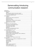 Samenvatting Introducing communication research (voor MCOS tentamen 1 + 2)