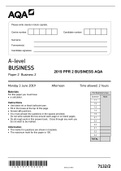 AQA 2019 A-level BUSINESS Paper 2 Business 2