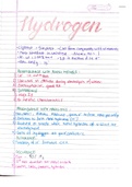 Class notes Hydrogen (Inorganic Chemistry)