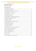 Samenvatting Geschiedenis van China &lpar;UGent&colon; AJ 2020-2021&rpar;