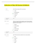 Bios 105&semi; Updated Test bank for Quizzes & Midterm Exam&comma;100&percnt;Satisfied&period; Ace on your studies&period;