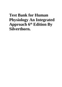 Test Bank On Human Physiology: An Integrated Approach 6th Edition By Silverthorn