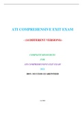 ATI COMPREHENSIVE EXIT EXAM BANK 2021 (14 VERSIONS)