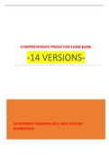 COMPREHENSIVE PREDICTOR EXAM BANK (14 VERSIONS) (LATEST-2021)| VERIFIED, 100% CORRECT