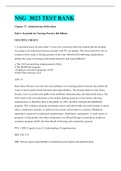 NSG 3023 TEST BANK&vert; VERIFIED SOLUTION 