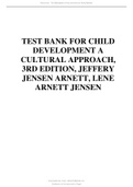 TEST BANK FOR CHILD DEVELOPMENT AN ACTIVE LEARNING APPROACH, 3RD EDITION, LAURA.