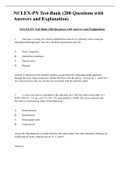 NCLEX-PN Test-Bank &lpar;200 Questions with Answers and Explanation&rpar;