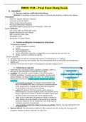 RNSG 1128 &ndash; Final Exam Study Guide&period;