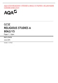AQA GCSE RELIGIOUS  STUDIES A 8062&sol;15 PAPER 1&colon;ISLAM MARK SCHEME JUNE 2019
