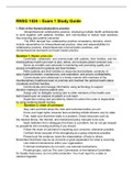 RNSG 1424 &ndash; Exam 1 Study Guide&period;