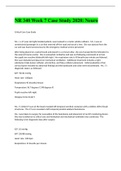 NR 340 Week 7 Case Study Latest 2020&semi; Neuro