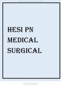 HESI PN MEDICAL SURGICAL 2020 FINALS QUESIONS BANK