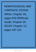 HEMATOLOGICAL AND LYMPHATIC SYSTEM Study Guide NCLEX.