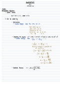 CIE AS Level Pure Mathematics 1 (9709): Quadratics Notes with Exercises