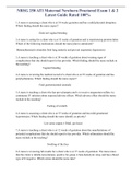 NRSG 250 ATI Maternal Newborn Proctored Exam 1 & 2 Latest Guide Rated 100&percnt; 