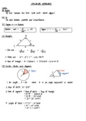 CIE A Level Pure Mathematics 1 (9709): Circular Measure Notes with Exercises
