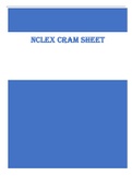 NCLEX CRAM SHEET