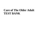 Care of The Older Adult TEST BANK