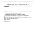 FCCA 274A Bundled Exams With Complete Solution