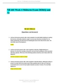 NR 601 Week 4 Midterm Exam 2020&lpar;Q and A&rpar;