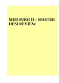 MED SURG II MASTER HESI REVIEW
