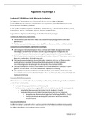 Zusammenfassung Studienbriefe 1-5 Allgemeine Psychologie 1