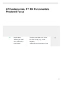 ATI fundamentals&comma; ATI RN Fundamentals Proctored Focus