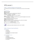 Samenvatting  1&period;3 statistische vaardigheden&comma; SPSS &lpar;FSWPE1-034&rpar;