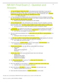Exam &lpar;elaborations&rpar; NR 601 Final Exam 2 &lpar;NR601&rpar;&sol;NR 601 FINAL EXAM 2-100 Questions and Answers &lpar;Latest 2020&rpar;