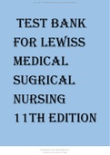 Lewis's Medical-Surgical Nursing&colon; Assessment and Management of Clinical Problems 11th Edition TEST BANK