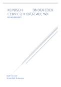 Samenvatting onderzoek cervicothoracale wervelkolom (herhaling MSK 3)