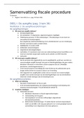 Samenvatting Fiscale Procedure