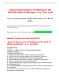 Cognitive Neuroscience The Biology of The Mind 4th Edition By Mangun - Ivry - Test Bank.docx
