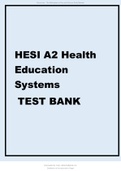 HESI A2 Health Education Systems TEST BANK.