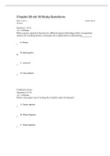 BIOL 133 Week 16 Chapter 20 Study Questions and answers