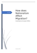 Contemporary European Politics - How does Nationalism affect Migration?