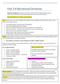 AQA AS/A-level 3.4 operational decisions revision notes