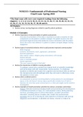 NUR2115- Fundamentals of Professional Nursing Final Exam elaborations